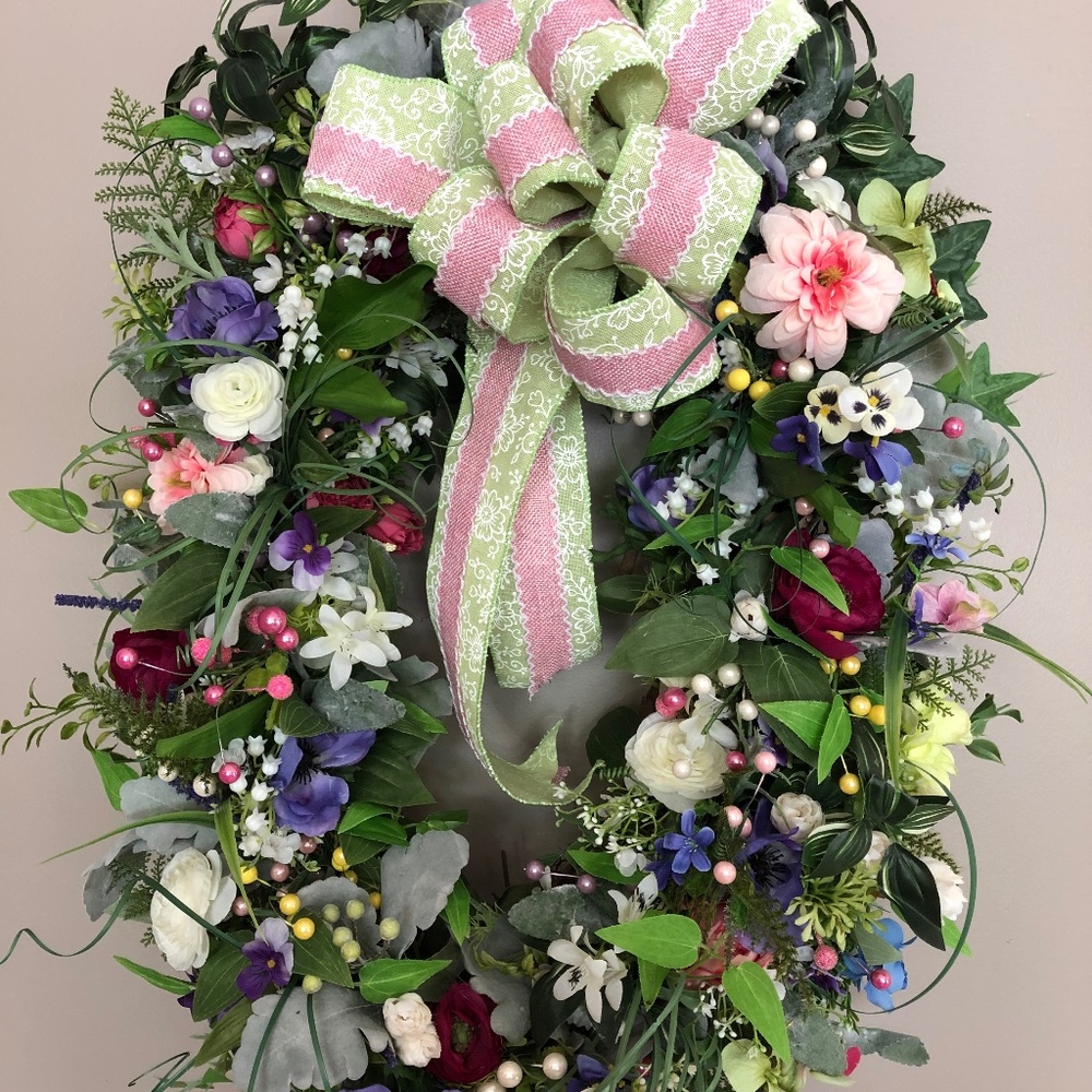 Beautiful grapevine floral wreath